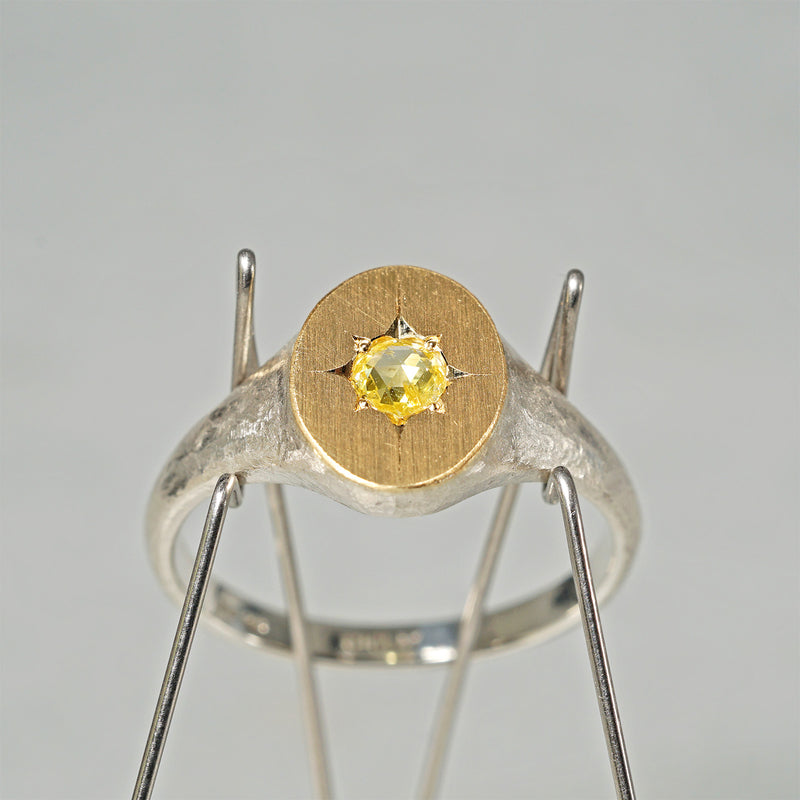 【-12/28 期間限定】GICLAT / Silver Collection  K18YG/Silver x Yellow Diamond (Rosecut)　GLR692