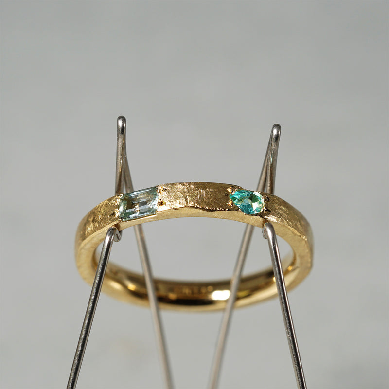 【-12/28 期間限定】GICLAT /  Camino [K18YG / Montana sapphire x Paraiba tourmaline] GLR819