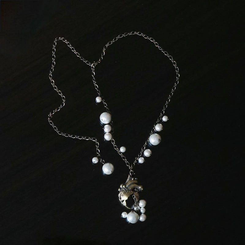 cocoon 人魚姫の心臓ネックレス magic 真鍮/SV