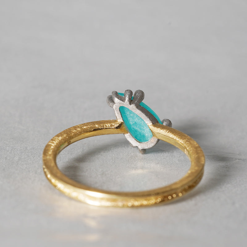[5/3-5/25 Limited time only] 19un-neuf / Morning dew Ring Paraiba tourmaline CR09212