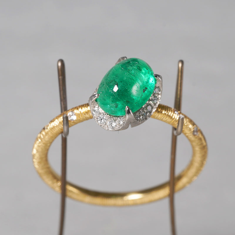 [5/3-5/25 Limited time only] 19un-neuf / Lotus Ring Emerald CR05814