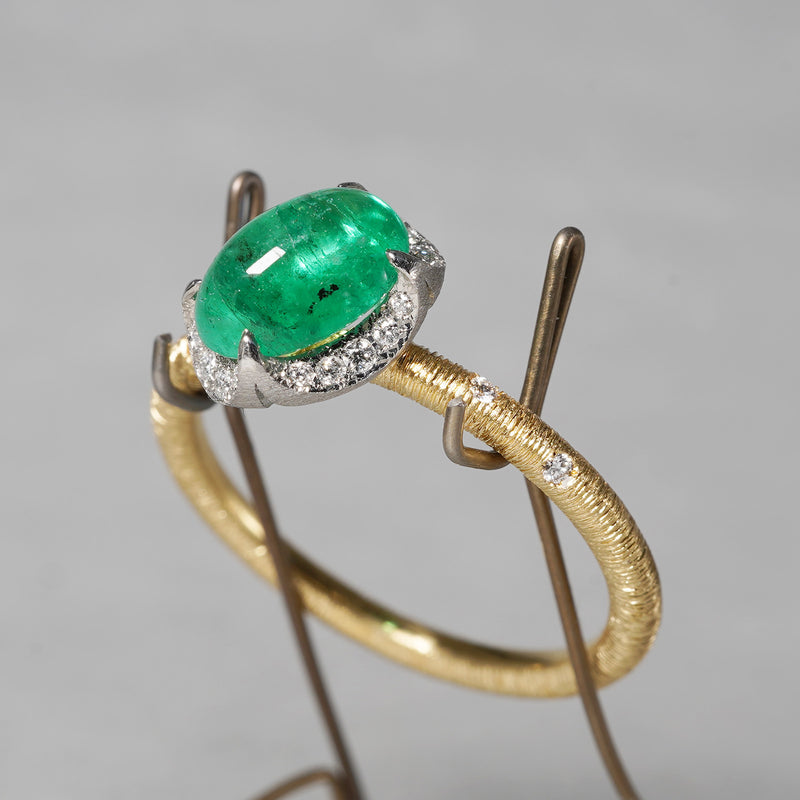 [5/3-5/25 Limited time only] 19un-neuf / Lotus Ring Emerald CR05814