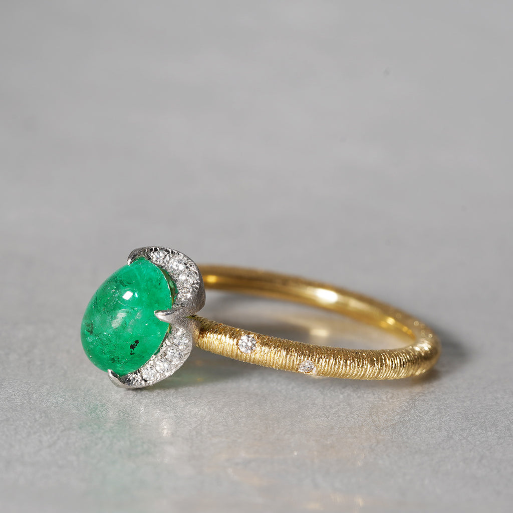 [5/3-5/25 Limited time only] 19un-neuf / Lotus Ring Emerald CR05814