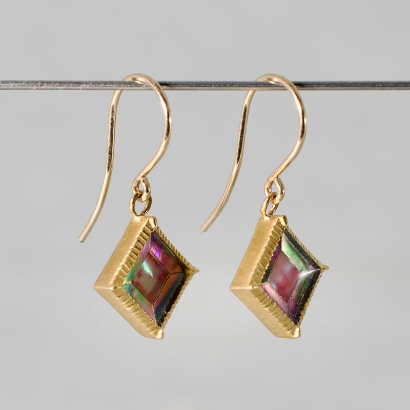 bohem x Takaoka Lacquerware x Fuligoshed / Mother-of-pearl earrings C (bhm-69P)