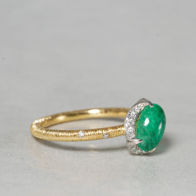 [5/3-5/25 Limited time only] 19un-neuf / Lotus Ring Emerald CR05814