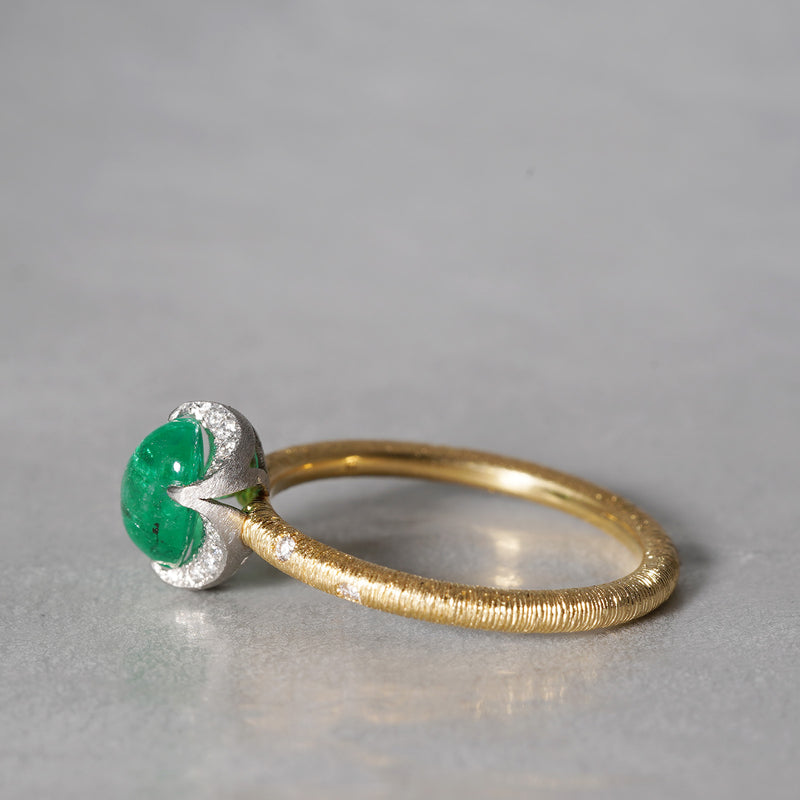 [5/3-5/25 Limited time only] 19un-neuf / Lotus Ring Emerald CR05814
