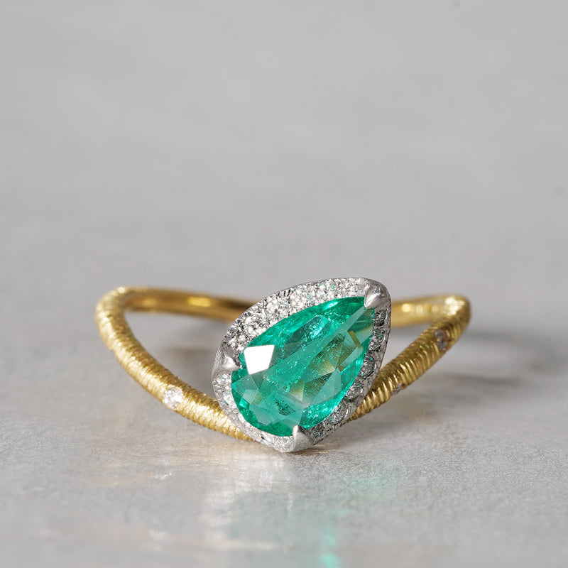[5/3-5/25 Limited time only] 19un-neuf / Lotus Ring Emerald CR09812