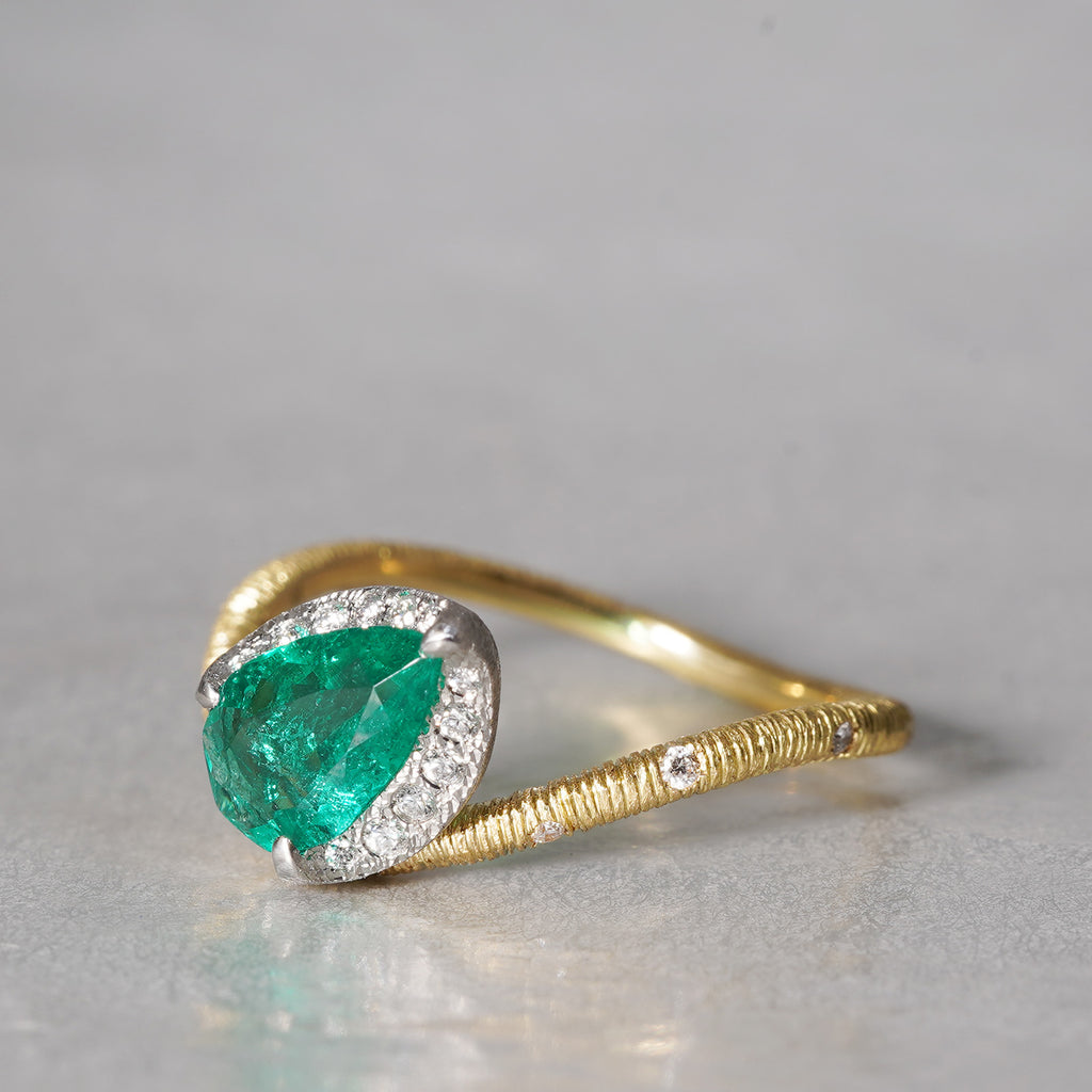 [5/3-5/25 Limited time only] 19un-neuf / Lotus Ring Emerald CR09812