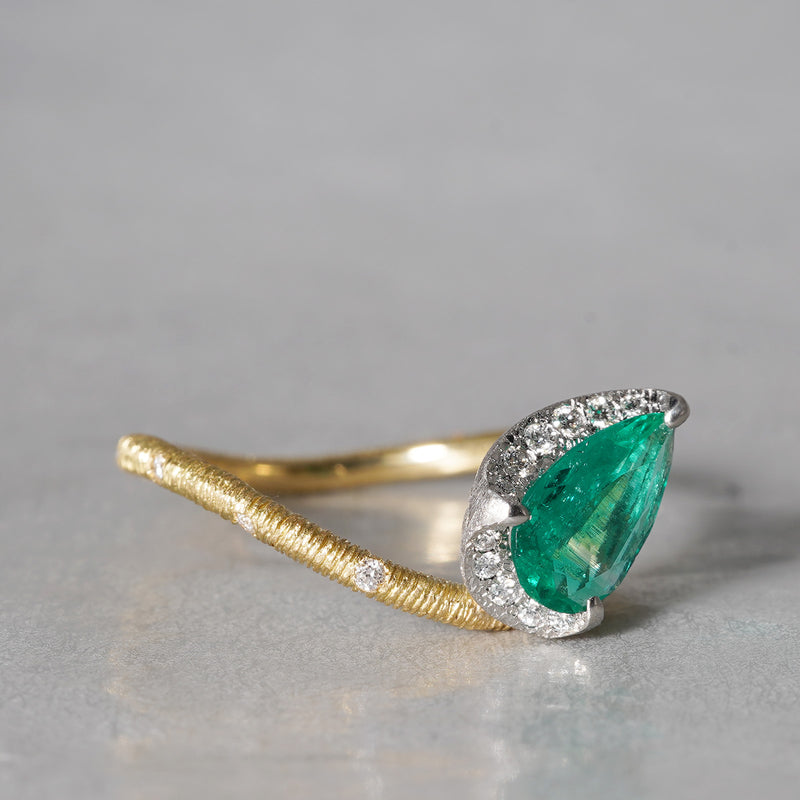 [5/3-5/25 Limited time only] 19un-neuf / Lotus Ring Emerald CR09812