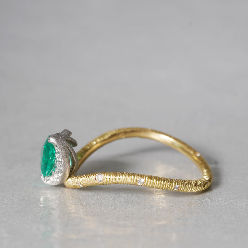 [5/3-5/25 Limited time only] 19un-neuf / Lotus Ring Emerald CR09812
