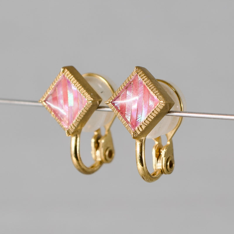 bohem x Takaoka Lacquerware x Fuligoshed / Mother-of-pearl earrings D (bom-69E)