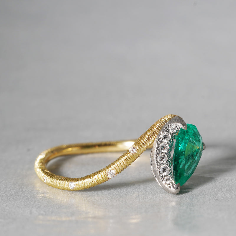 [5/3-5/25 Limited time only] 19un-neuf / Lotus Ring Emerald CR09812