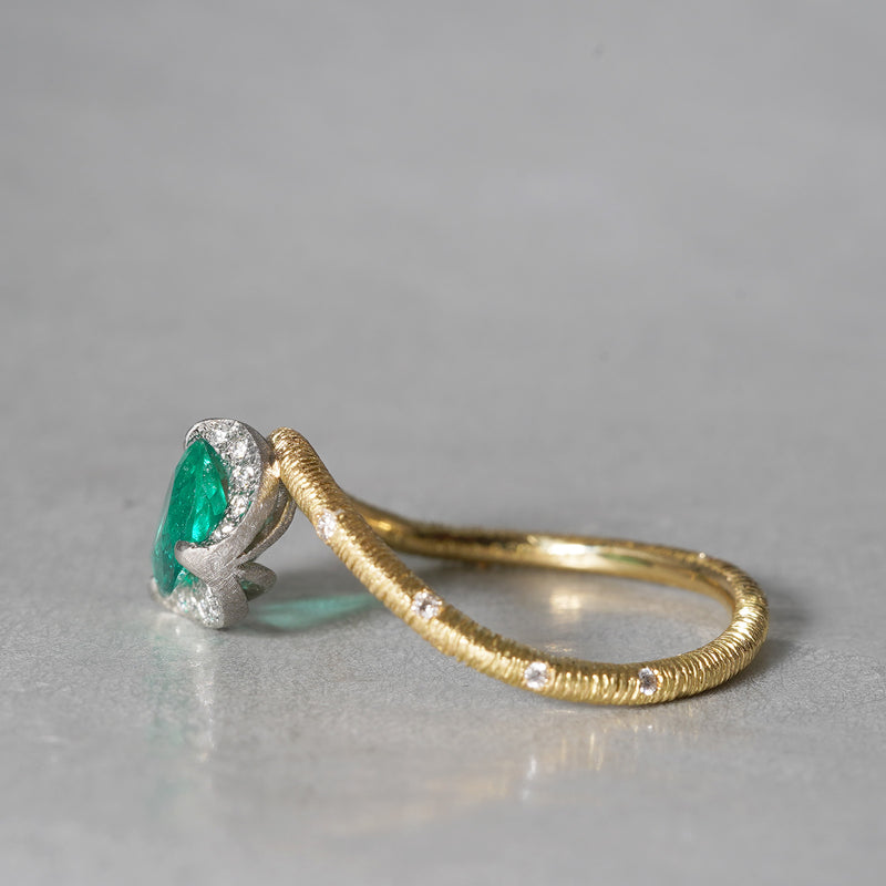 [5/3-5/25 Limited time only] 19un-neuf / Lotus Ring Emerald CR09812