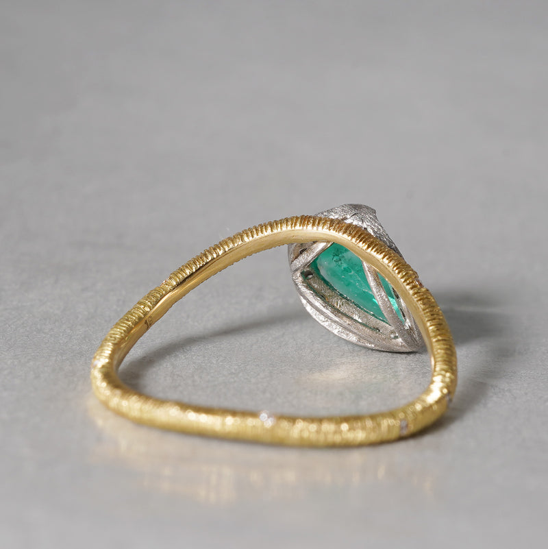 [5/3-5/25 Limited time only] 19un-neuf / Lotus Ring Emerald CR09812