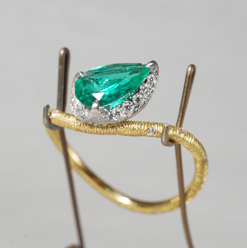 [5/3-5/25 Limited time only] 19un-neuf / Lotus Ring Emerald CR09812