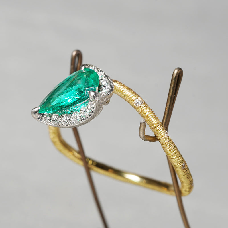 [5/3-5/25 Limited time only] 19un-neuf / Lotus Ring Emerald CR09812