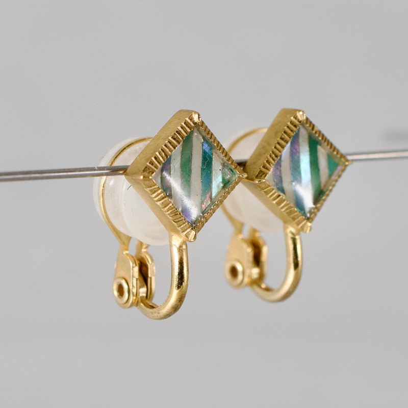 bohem x Takaoka Lacquerware x Fuligoshed / Mother-of-pearl earrings E (bom-69E)