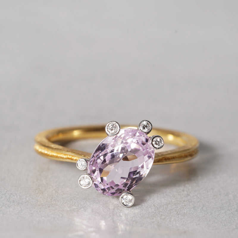 [5/3-5/25 Limited time only] 19un-neuf / Morning dew Ring Kunzite CR09512