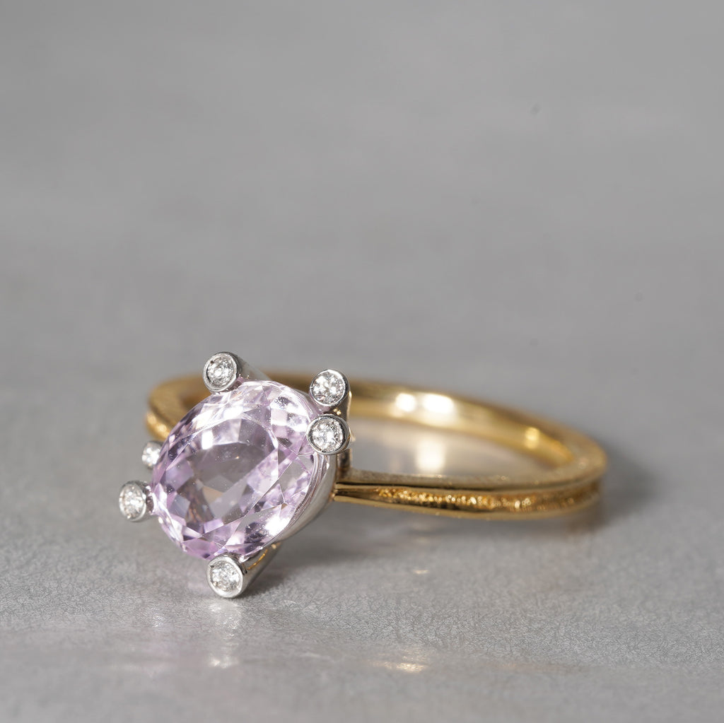 [5/3-5/25 Limited time only] 19un-neuf / Morning dew Ring Kunzite CR09512