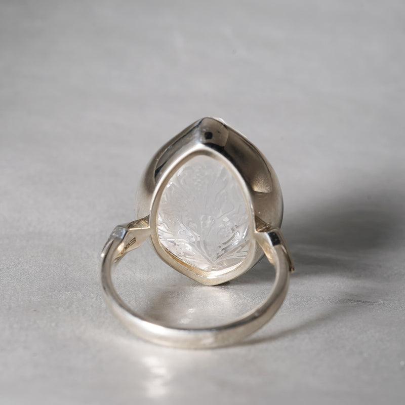 MOEMI SUGIMURA / Back Carving Quartz Ring RGCN24-ID223
