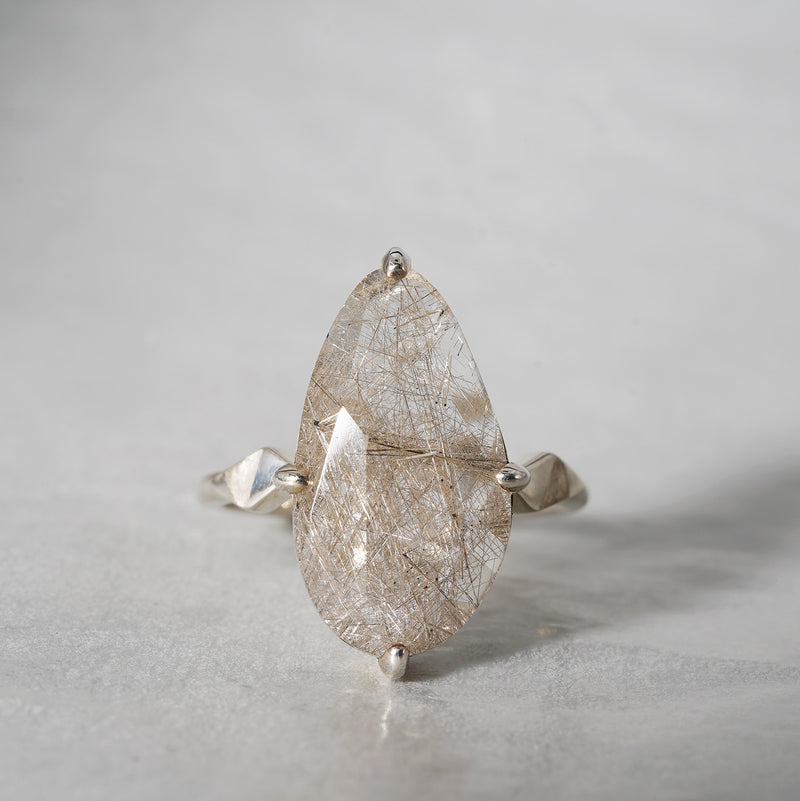 MOEMI SUGIMURA / Silver Rutilated Quartz Ring RGCN24-ID121
