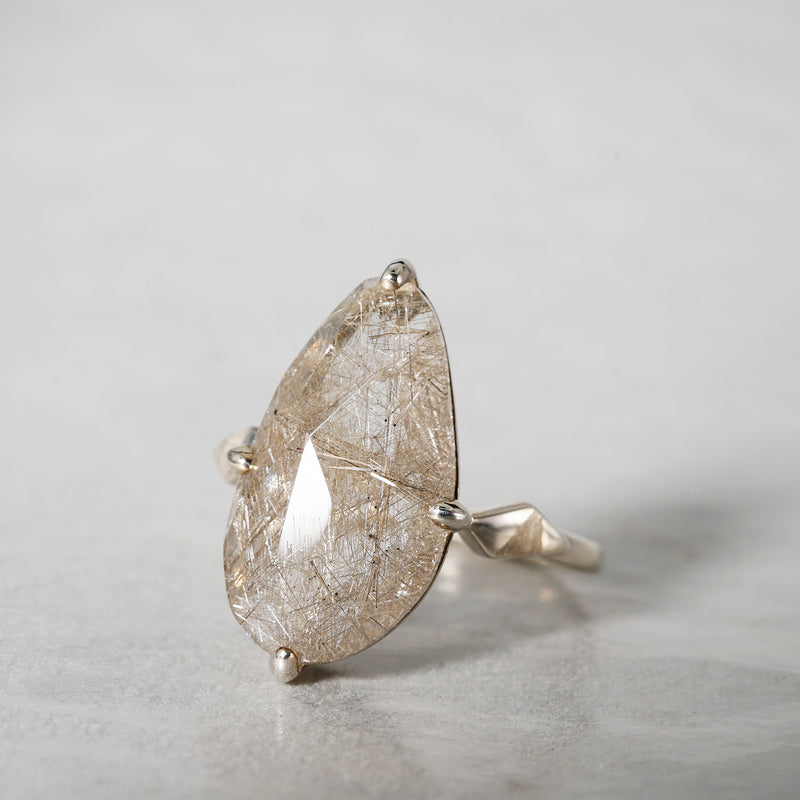 MOEMI SUGIMURA / Silver Rutilated Quartz Ring RGCN24-ID121