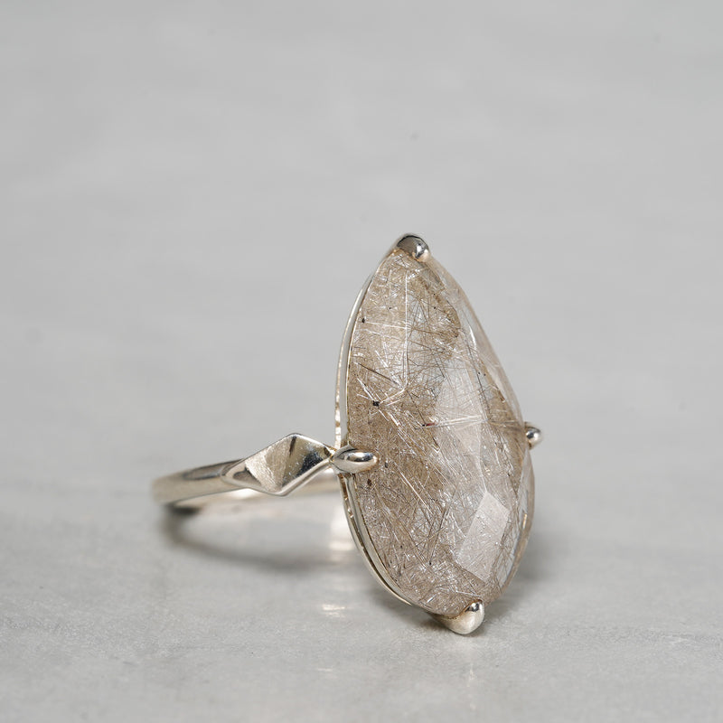 MOEMI SUGIMURA / Silver Rutilated Quartz Ring RGCN24-ID121