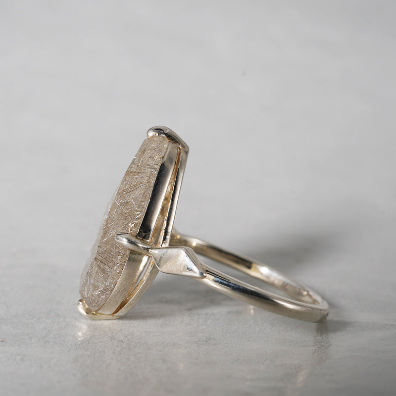 MOEMI SUGIMURA / Silver Rutilated Quartz Ring RGCN24-ID121