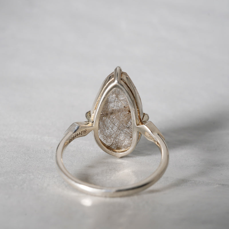 MOEMI SUGIMURA / Silver Rutilated Quartz Ring RGCN24-ID121