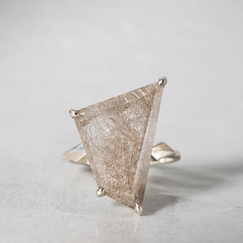 MOEMI SUGIMURA / Silver Rutilated Quartz Ring RGCN24-ID118