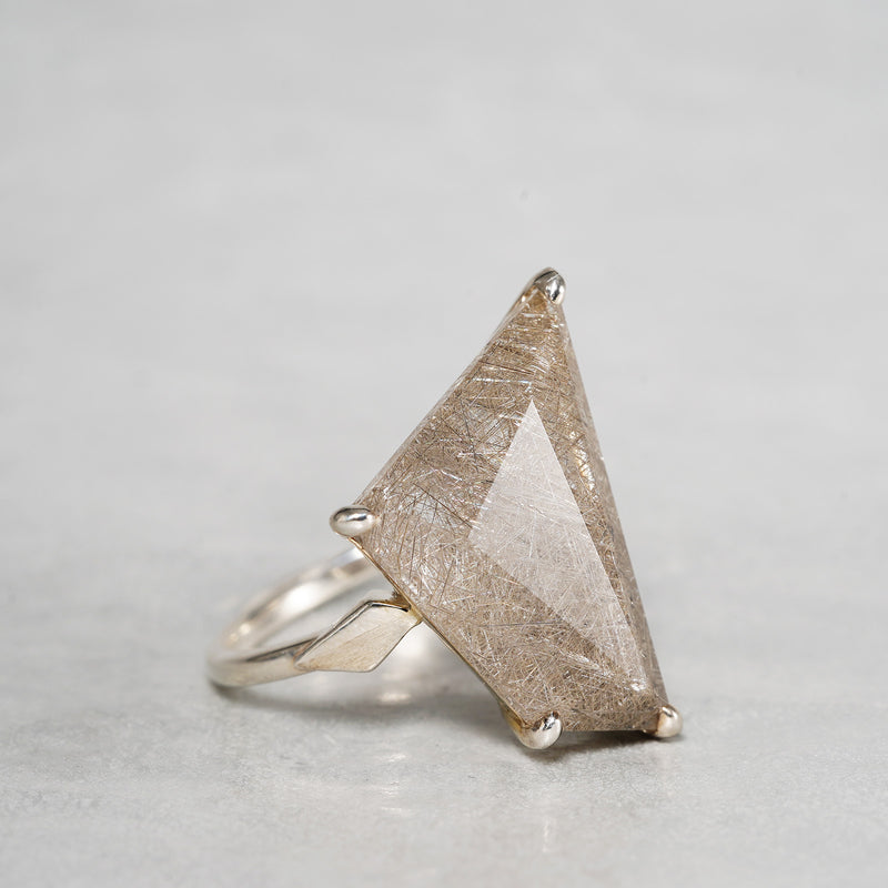 MOEMI SUGIMURA / Silver Rutilated Quartz Ring RGCN24-ID118