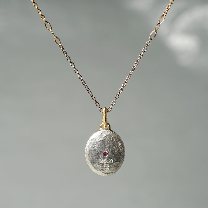 [-12/28 limited time] GICLAT / K18YG/silver x Ruby 0.040ct GLN916