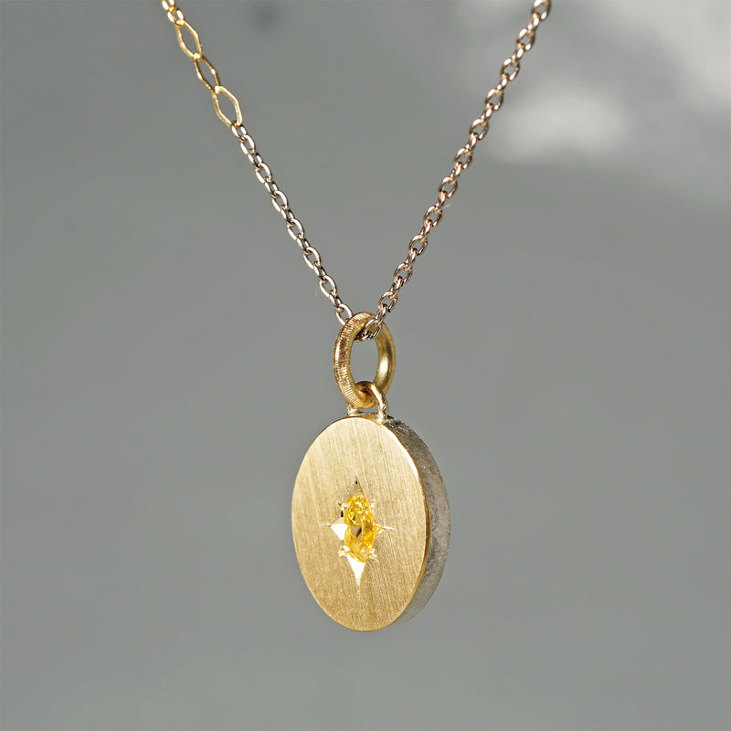 [-12/28 limited time] GICLAT / K18YG/silver x Yellow Diamond 0.071ct GLN917