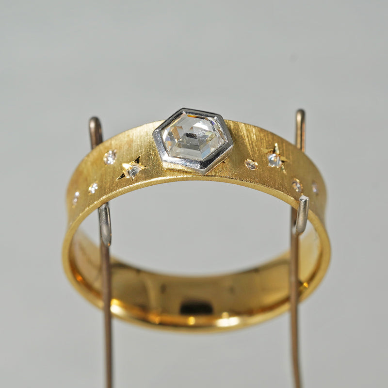 [5/3-5/25 Limited time only] 19un-neuf / Limited Hexagon Ring Doiamond SDR16125