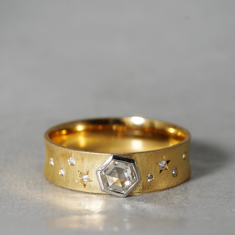 [5/3-5/25 Limited time only] 19un-neuf / Limited Hexagon Ring Doiamond SDR16125