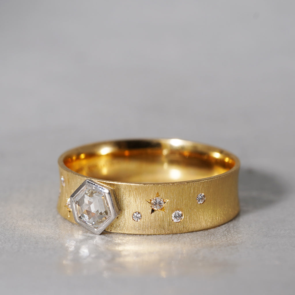 [5/3-5/25 Limited time only] 19un-neuf / Limited Hexagon Ring Doiamond SDR16125