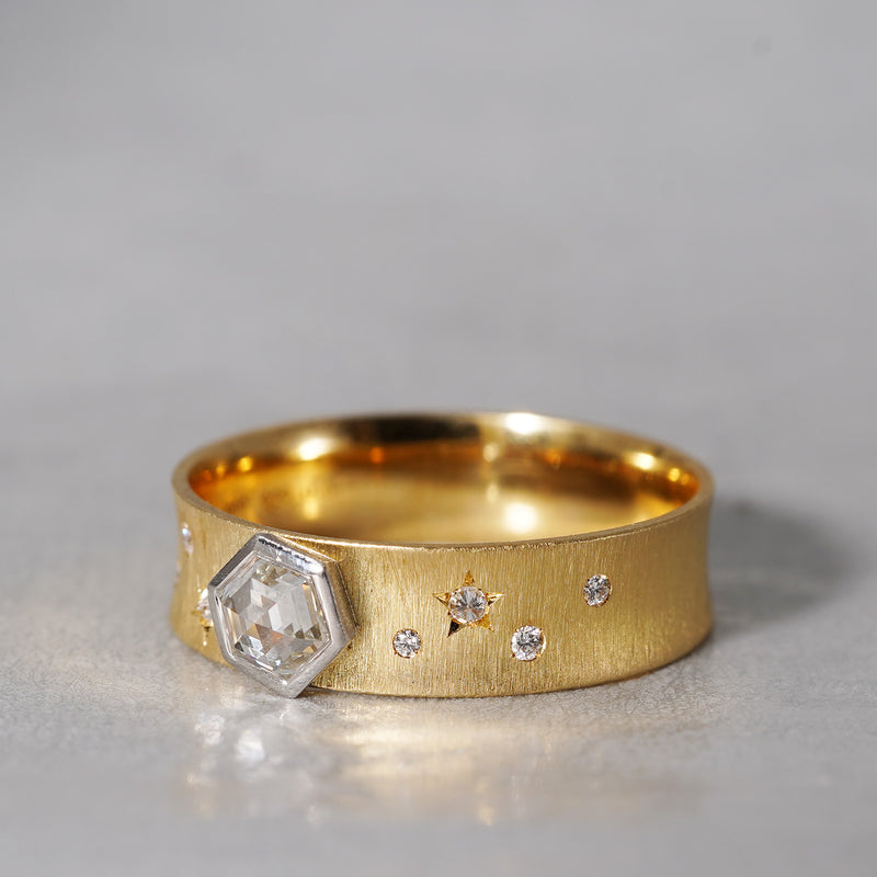[5/3-5/25 Limited time only] 19un-neuf / Limited Hexagon Ring Doiamond SDR16125