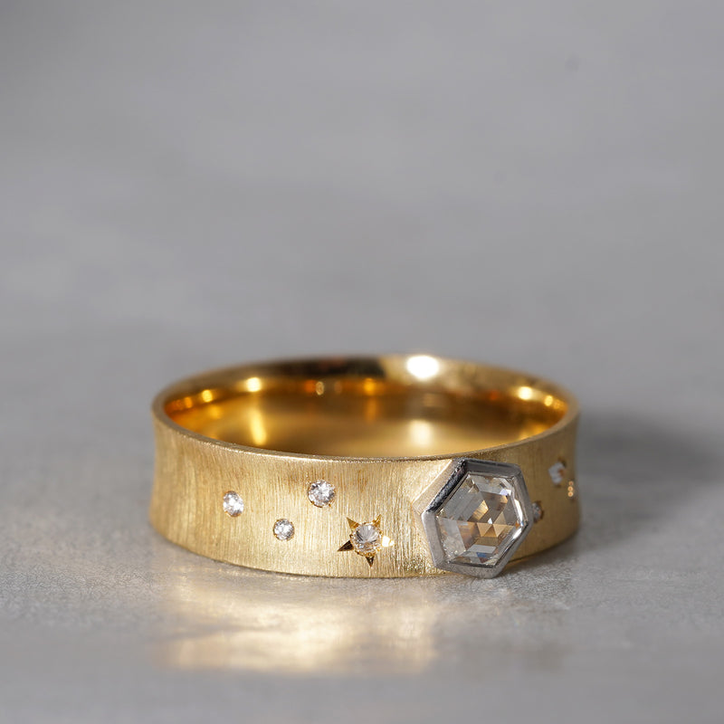 [5/3-5/25 Limited time only] 19un-neuf / Limited Hexagon Ring Doiamond SDR16125