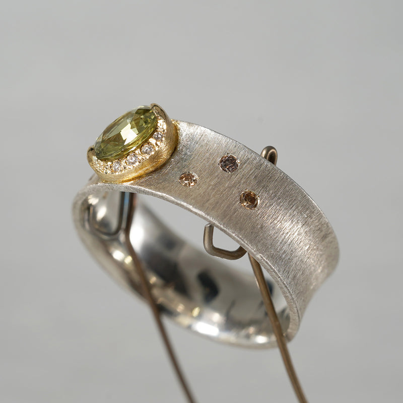 [5/3-5/25 Limited time only] 19un-neuf / Handsome Ring Bicolor sapphire CR09414