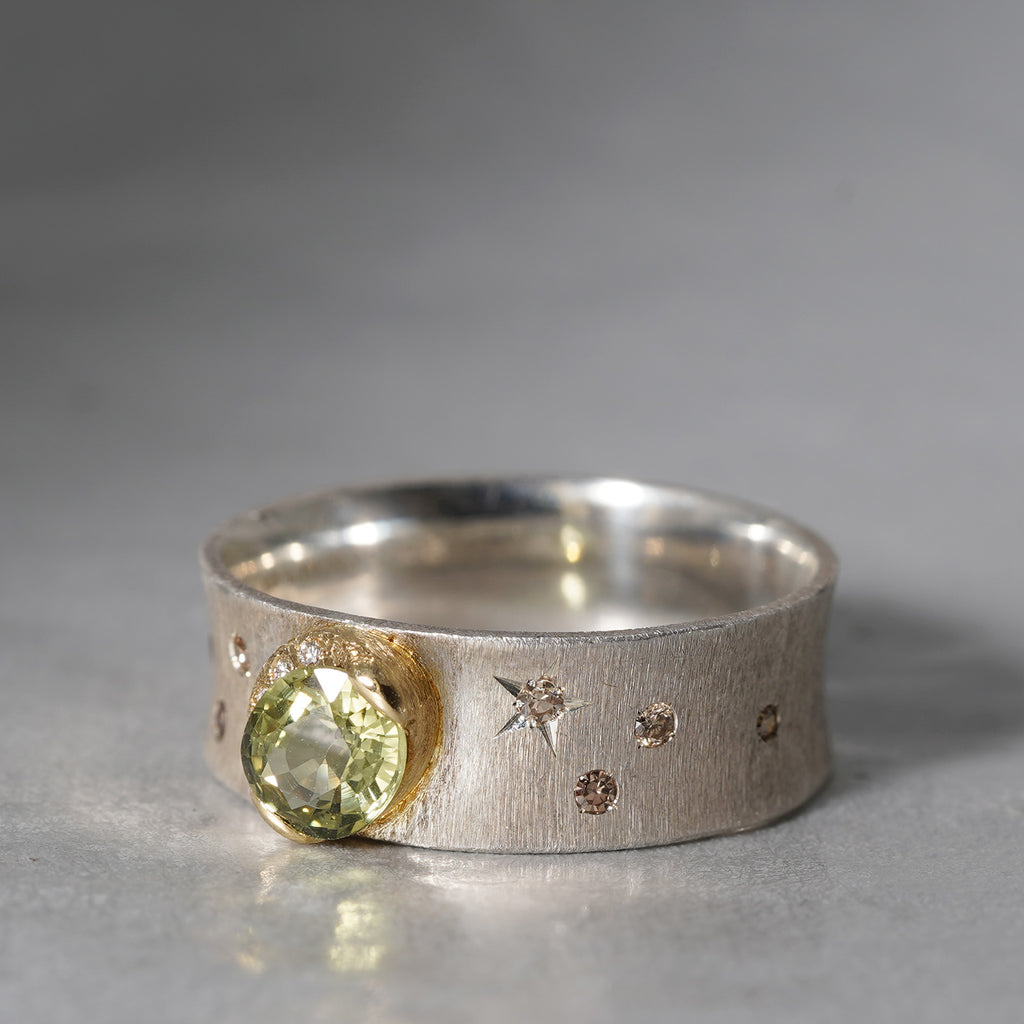 [5/3-5/25 Limited time only] 19un-neuf / Handsome Ring Bicolor sapphire CR09414