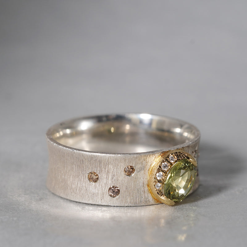 [5/3-5/25 Limited time only] 19un-neuf / Handsome Ring Bicolor sapphire CR09414