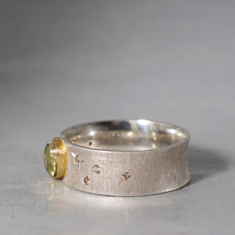 [5/3-5/25 Limited time only] 19un-neuf / Handsome Ring Bicolor sapphire CR09414