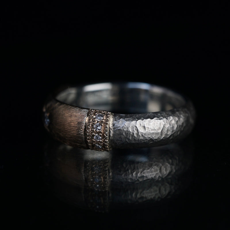 GERMEDEUR ジェルメドゥール Precious Ring GERMEDEUR / Two Tone Precious Ring Gray Diamond – Fuligo / Fuligoshed