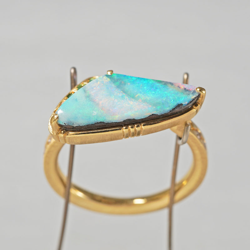 [5/3-5/25 Limited time only] 19un-neuf / Coral Reef Ring Boulder Opal OPR00816
