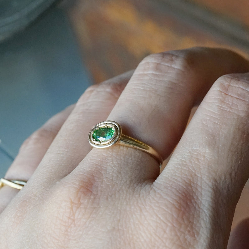 12/28 期間限定】tatsuo nagahata / グリーンガーネットリング (LM7082