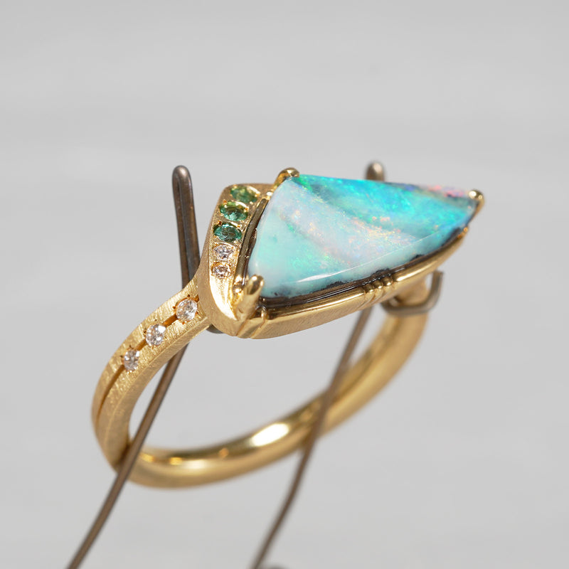 [5/3-5/25 Limited time only] 19un-neuf / Coral Reef Ring Boulder Opal OPR00816