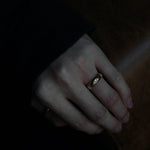 GERMEDEUR / Two Tone Precious Ring Gray Diamond – Fuligo / Fuligoshed