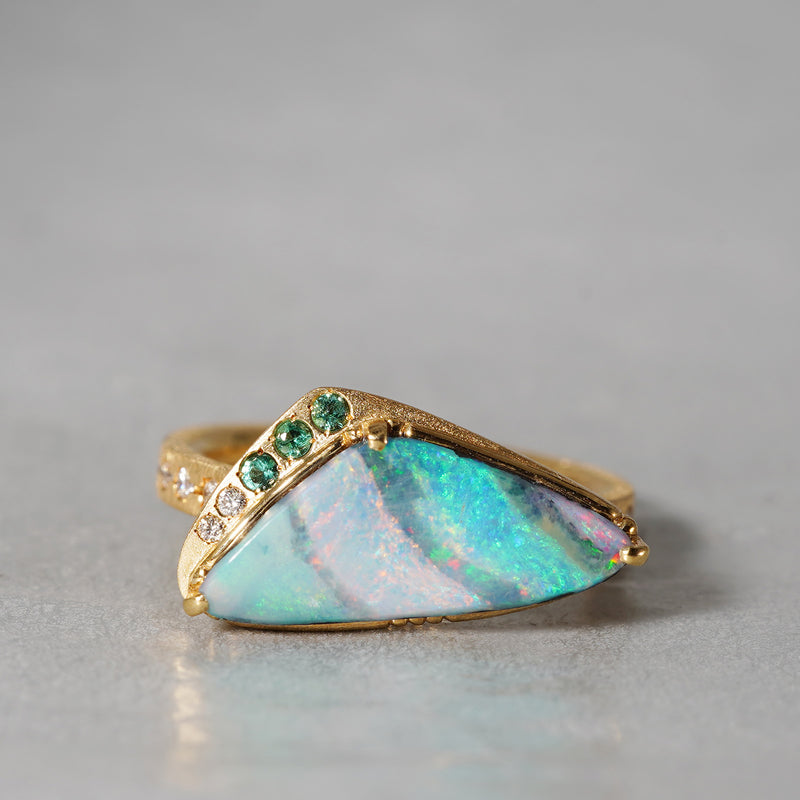 [5/3-5/25 Limited time only] 19un-neuf / Coral Reef Ring Boulder Opal OPR00816