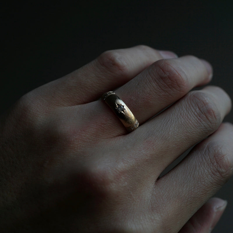 GERMEDEUR ジェルメドゥール Precious Ring GERMEDEUR / Two Tone Precious Ring Gray Diamond – Fuligo / Fuligoshed