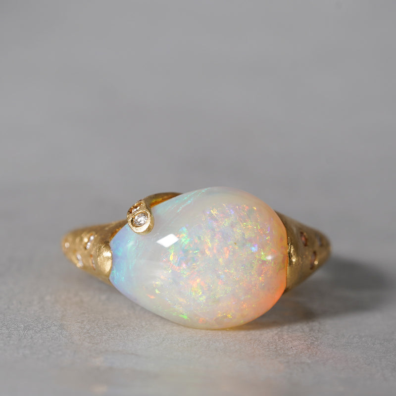 [5/3-5/25 Limited time only] 19un-neuf / Mermaid's Tear Ring Wood opal OPR2811